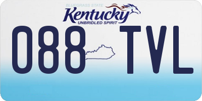 KY license plate 088TVL