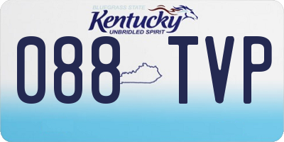 KY license plate 088TVP