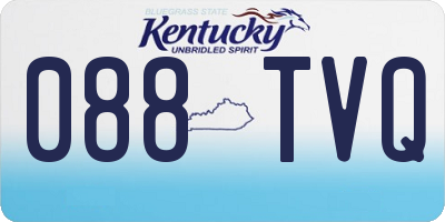 KY license plate 088TVQ