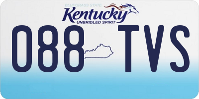 KY license plate 088TVS