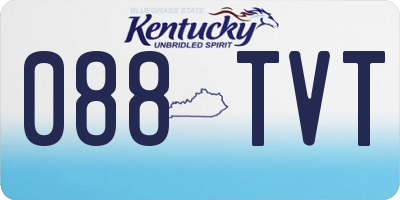 KY license plate 088TVT