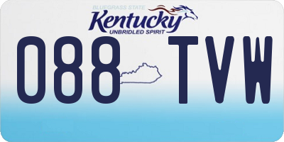 KY license plate 088TVW