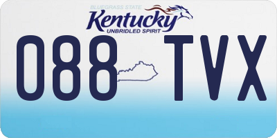 KY license plate 088TVX
