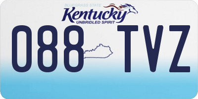 KY license plate 088TVZ