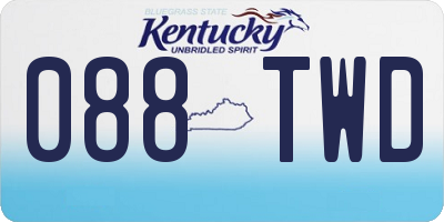 KY license plate 088TWD