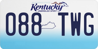 KY license plate 088TWG