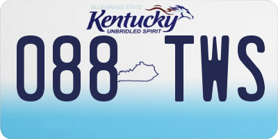 KY license plate 088TWS