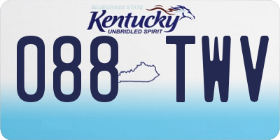 KY license plate 088TWV