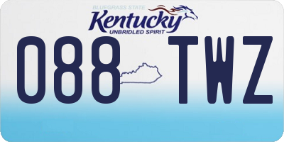 KY license plate 088TWZ