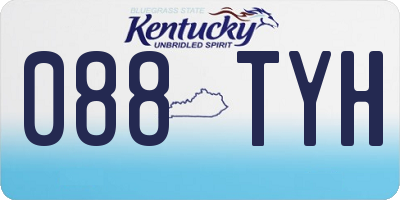 KY license plate 088TYH