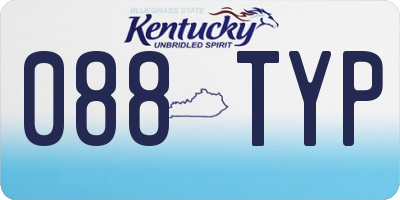 KY license plate 088TYP
