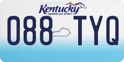 KY license plate 088TYQ