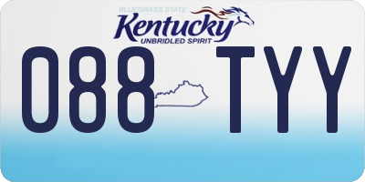 KY license plate 088TYY
