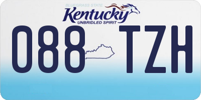 KY license plate 088TZH