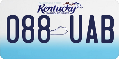 KY license plate 088UAB