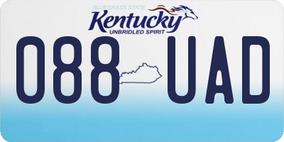 KY license plate 088UAD