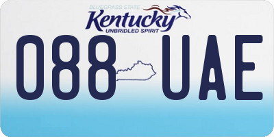 KY license plate 088UAE