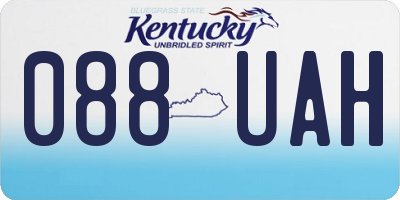 KY license plate 088UAH