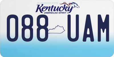 KY license plate 088UAM