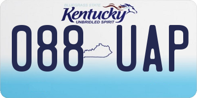 KY license plate 088UAP