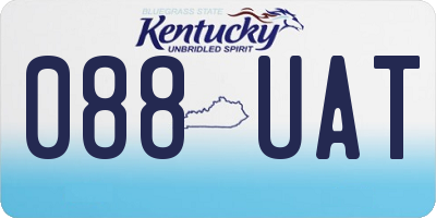 KY license plate 088UAT