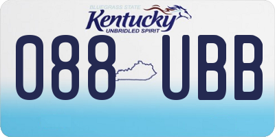 KY license plate 088UBB