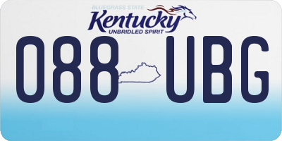 KY license plate 088UBG