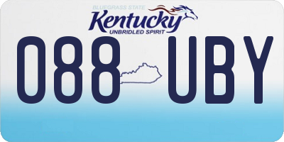 KY license plate 088UBY