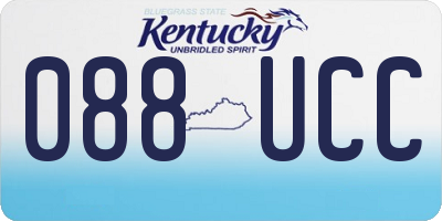 KY license plate 088UCC