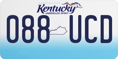 KY license plate 088UCD