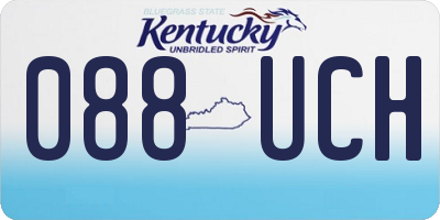 KY license plate 088UCH