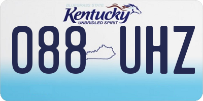 KY license plate 088UHZ