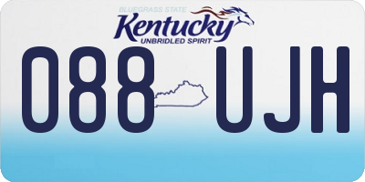KY license plate 088UJH