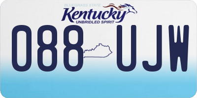 KY license plate 088UJW