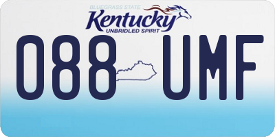 KY license plate 088UMF