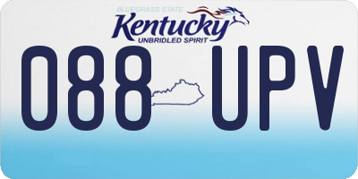 KY license plate 088UPV