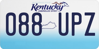 KY license plate 088UPZ