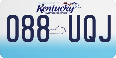 KY license plate 088UQJ