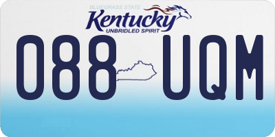 KY license plate 088UQM