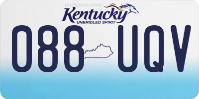 KY license plate 088UQV