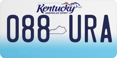 KY license plate 088URA