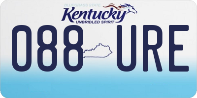 KY license plate 088URE