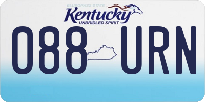 KY license plate 088URN