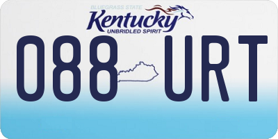 KY license plate 088URT