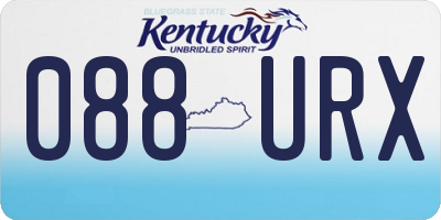 KY license plate 088URX