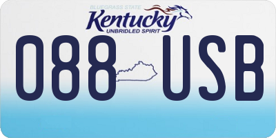 KY license plate 088USB