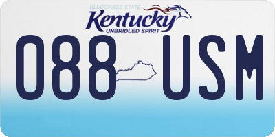 KY license plate 088USM