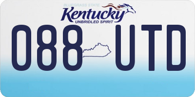 KY license plate 088UTD