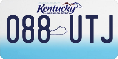 KY license plate 088UTJ