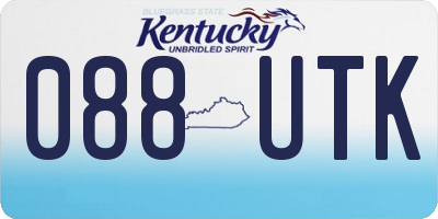 KY license plate 088UTK
